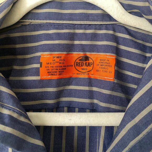 Red Kap Men's Blue and Navy Shirt - Picture 4 of 4